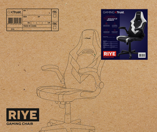 Trust GXT 703W Riye gamingstoel gamestoel, afbeelding 7
