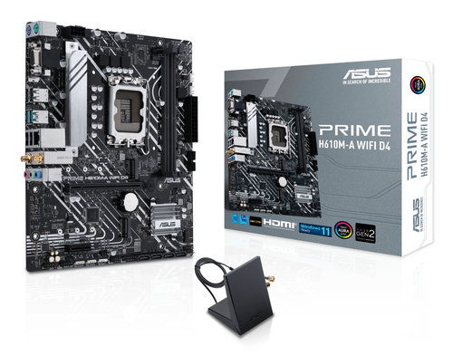 Asus Prime H610M-A WiFi D4 LGA1700 mATX Motherboard - PCIe 4.0, Dual M.2, USB 3.2 Gen 2, Wi-Fi 5 - image 1