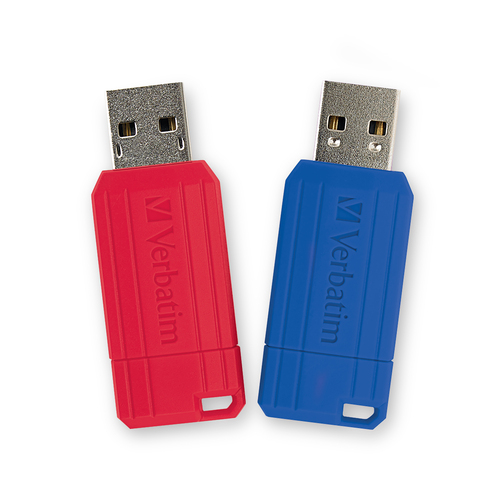 Verbatim PinStripe USB флеш накопитель 128 GB USB тип-A 2.0 Красный, Синий