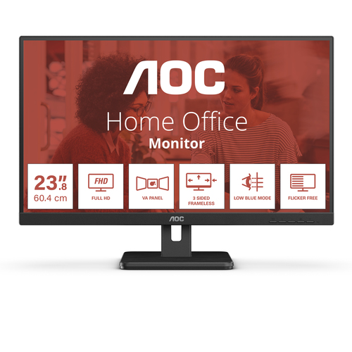 AOC 24E3UM монитор для ПК 61 cm (24") 1920 x 1080 пикселей Full HD Черный
