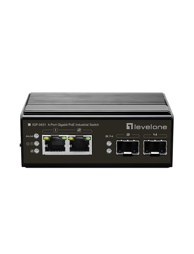 LevelOne IGP-0431 network switch Gigabit Ethernet (10/100/1000) Power over Ethernet (PoE) Black