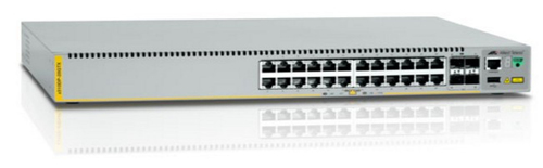 AT-X510-28GTX-10 Switch Stackeable Capa 3 24 puertos 10/100/1000 Mbps 4 puertos SFP 10 G fuente redundante AT-X510-28GTX-10