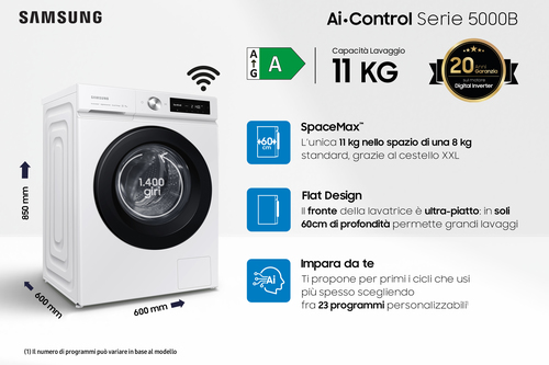 Samsung WW11BB504DAW washing machine Front-load – image 5