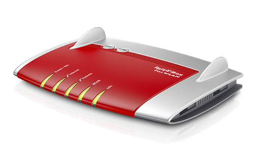 AVM FRITZ!Box 7390 + FRITZ!Fon MT-F juhtmevaba ruuter Gigabit Ethernet Punane, Hõbe