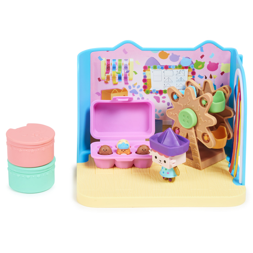 Gabby's Dollhouse , Baby Box Cat Craft-A-Riffic Room with Exclusive Figure, Accessories, Furniture and Dollhouse Delivery, Kids Toys for Ages 3 and up