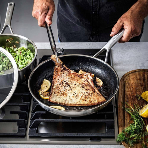KitchenAid Multi-Ply Stainless Steel Non-Stick Frying Pan in Silver Size: 24 cm Silver 24 cm - image 6