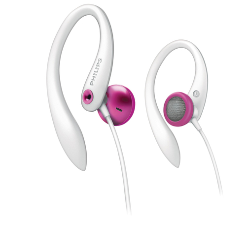 Philips SHS3213S/28 headphones/headset Wired Ear-hook Crimson, White
