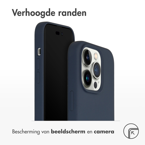 Accezz Liquid Silicone Backcover iPhone 14 Pro - Donkerblauw, afbeelding 4