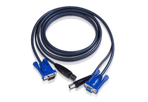 ATEN USB KVM Cable KVM-kaabel Must 1,2 m