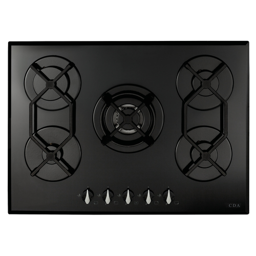 CDA HVG721BL hob Black Built-in