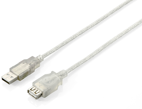 Equip 128751 USB Kabel USB 2.0 3 m USB A Silber, Transparent