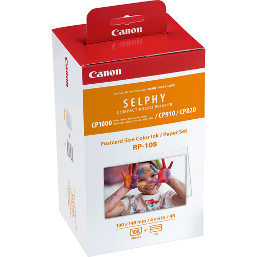 Click to view product details and reviews for Original Canon Rp 108ip Colour Ink Paper Pack Postcard.