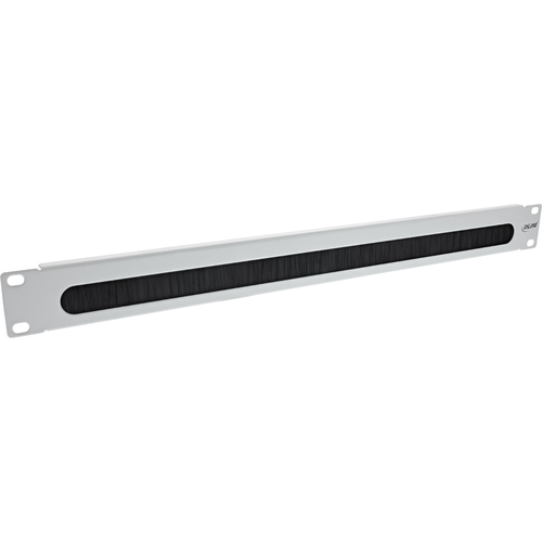 Product image: InLine 19" Cable entry plate with brush, 1U, RAL 7035 grey