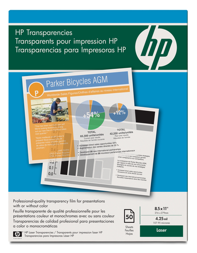 HP C2934A printing film Laser A4 (210×297 mm) Transparent 50 sheets