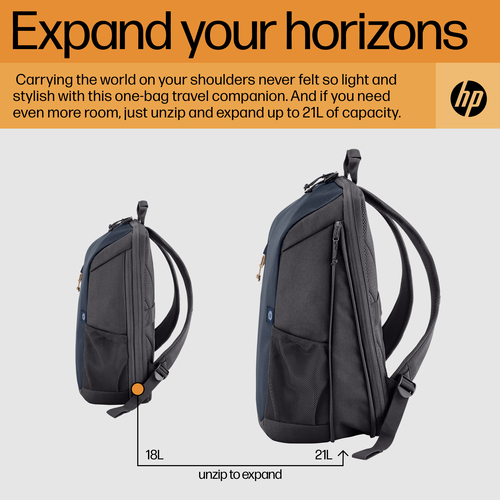 HP Travel 18 Liter 15.6 Iron Gray Laptop Backpack – image 7