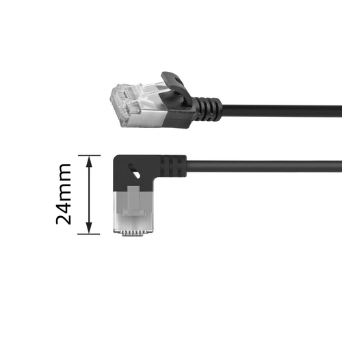 CAT6A U/FTP SLM R-ANG BK 2.00M. 1 stk, afbeelding 2