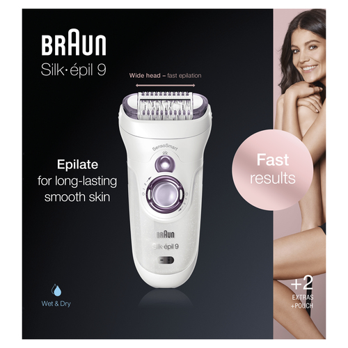 Braun Silk-épil 9 81711467 epilator 40 tweezers White, Purple – image 4