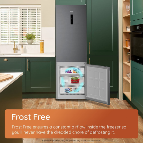 Hotpoint Hpkh 1261 W5UK 182cm 50/50 No Frost Fridge Freezer - White - D Rated, White - image 1