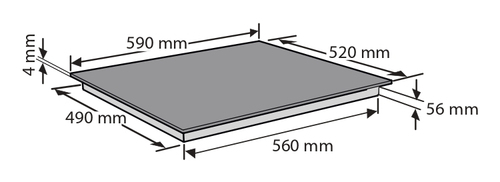 Indesit ISF18Q60NE 60cm 4 Zone Induction Hob in Black Glass 9 Power Le - image 7