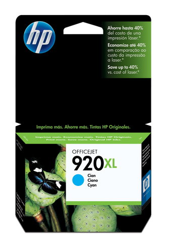 Cartucho HP 920XL Cyan 700 Páginas CD972AL - CD972AL