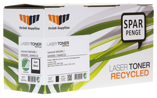MM Black Laser Toner - Lexmark 64416XE / 64436XE / X644X11E - For Lexmark T 644 / X 64x / InfoPrint 15xx series – image 1