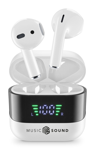 Music Sound 8018080488627 Гарнитура True Wireless Stereo (TWS) Вкладыши Calls/Music Bluetooth Белый