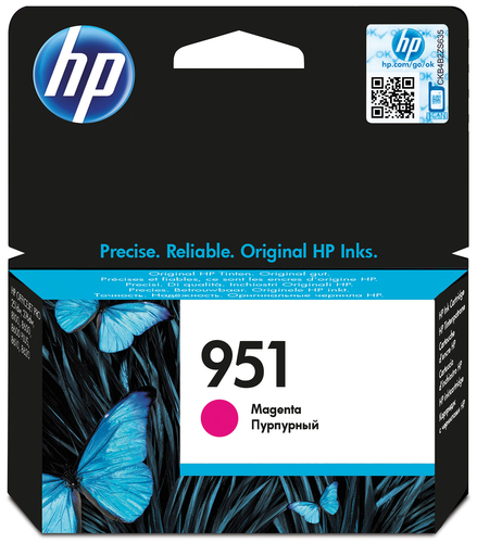 HP 951 Magenta Standard Capacity Ink Cartridge 700 pages for HP OfficeJet Pro 251/​276/​8100/​8600/​8610/​8620 - CN051AE