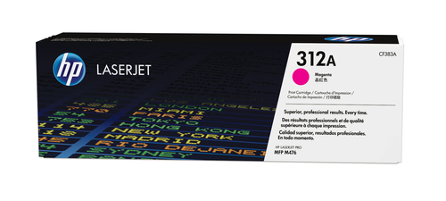 HP 312A Magenta Standard Capacity Toner 2.7K pages for HP Color LaserJet Pro M476 - CF383A