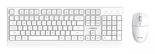 Philips 3000 series SPT6347W/89 keyboard Mouse included Universal RF Wireless QWERTY English White