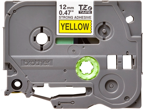 Original Brother TZES631 12mm Strong Adhesive Tape Black on Yellow - image 2