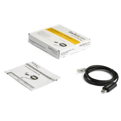StarTech.com 6 ft (1.8 m) Cisco USB Console Cable - USB to RJ45 Rollover Cable - 460Kbps - Windows, Mac and Linux Compatible - M/M (ICUSBROLLOVR) 1.8m Serielt kabel Sort – billede 5