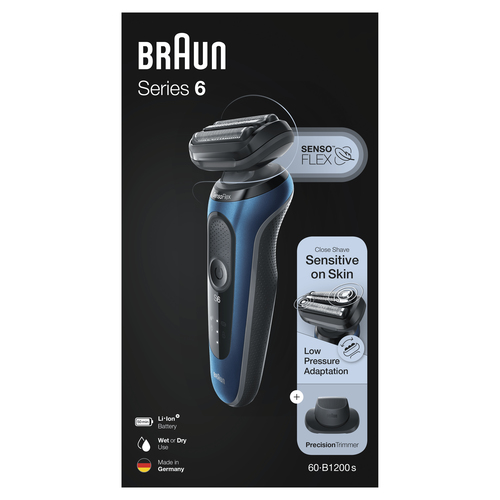 Braun Series 6 60-B1200s Foil shaver Trimmer Blue – image 7