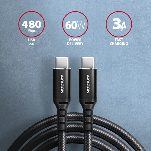 AXAGON BUCM-CM15AB - USB-C-Kabel - 24-polig USB-C auf 24-polig USB-C – Foto 3 von 9