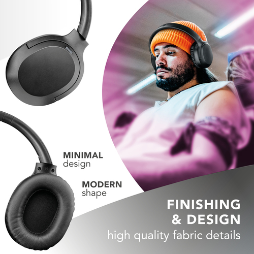 Music Sound BLUETOOTH HEADPHONES MS NIMBUS BLACK – image 5