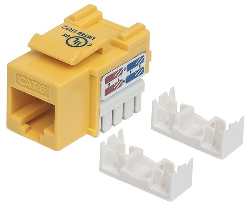 CAT6 YELLOW KEYSTONE JACK UTP