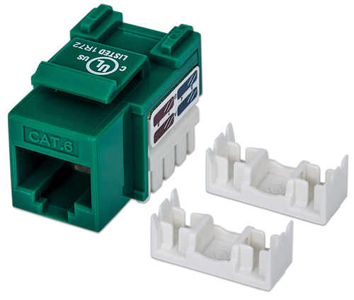 CAT6 GREEN KEYSTONE JACK UTP