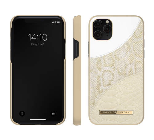 iDeal of Sweden Atelier Case iPhone 11P/XS/X Cream Gold Snake – image 2