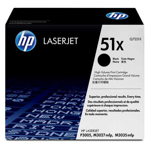 Tóner HP 51X Negro 13000 Páginas Q7551X - Código: Q7551X | Compra en Guadalajara