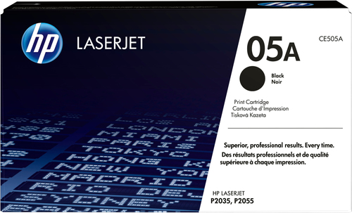 HP Toner LaserJet Original 05A Preto. Rendimento da página de toner preto: 2300 páginas, Cor(es) dos cartuchos de impressã