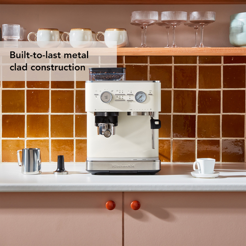 KitchenAid Semi Automatic Espresso Machine with Burr Grinder Porcelain - image 2