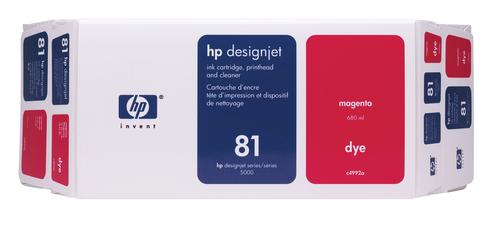 HP 81 Value Pack 680-ml Magenta DesignJet Dye and Printhead ink