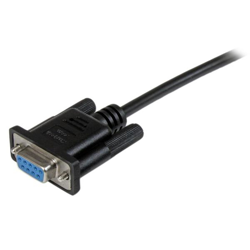 StarTech.com 2 m zwarte DB9 RS232 seriële nullmodemkabel F/F - Nulmodem-kabel, afbeelding 2