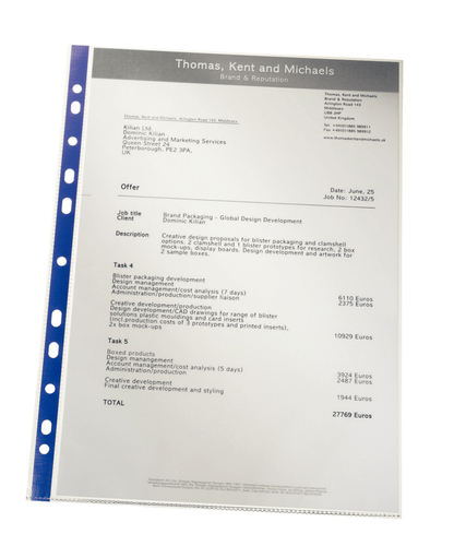 Leitz 62011 dokumendikaaned 210 x 297 mm (A4) Polüpropüleen (PP) 25 tk