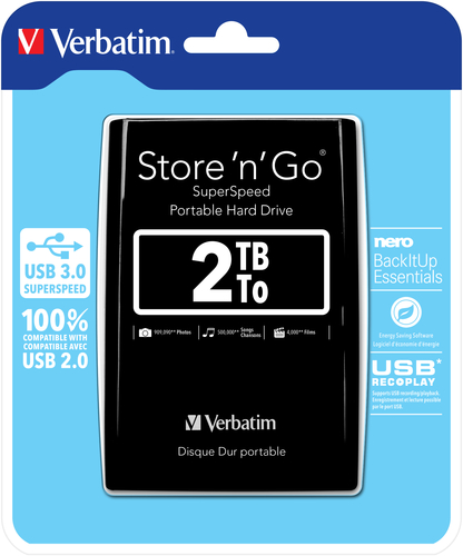 Verbatim Store N Go 2TB Black Portable Hard Drive - image 1