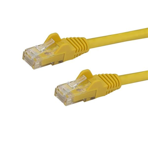 StarTechcom Cable de Red de 5m Amarillo Cat6 UTP Ethernet Gigabit RJ45 sin Enganches - Latiguillo Snagless de 5m - Cable de red - RJ-45 M a RJ-45 M - 5 m - UTP - CAT 6 - sin enganches trenzado - amarillo - N6PATC5MYL