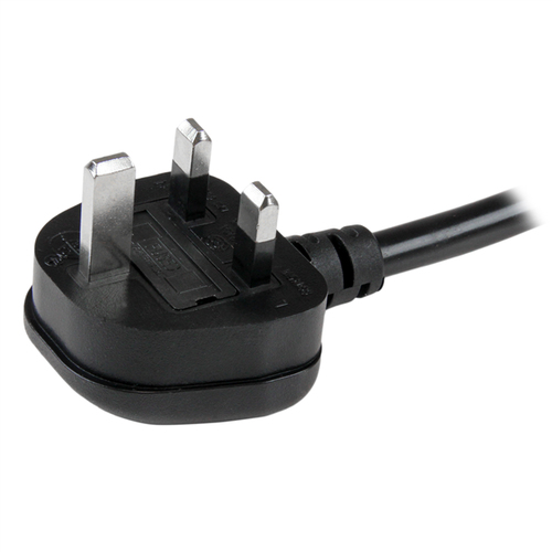 StarTech.com 2m UK Computer Stroomkabel, 16AWG, BS 1363 naar C19, 13A 250V, Zwart, AC Vervangkabel, UK Voedingskabel voor PC en Netwerk Apparatuur,, afbeelding 3