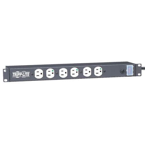 Tripp Lite Power Strip Hospital Medical Rackmount 120V 5-15R 12 Outlet 1URM RS1215-HG UPC  - RS1215-HG