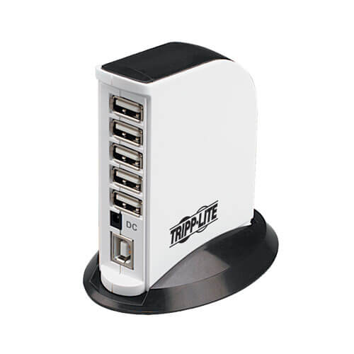 U222-007-R HUB DE 7 PUERTOS USB 2.0 de-alta-velocidad-blanco-y-negro UPC 0037332126733