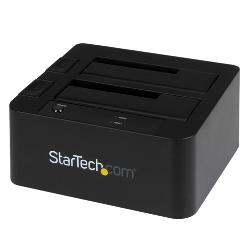 SDOCK2U33EB DOCKING STARTECH ESATA USB 30 UASP CABL 2 BAHIAS PARA DISCO DURO O SSD SATA DE 25 O 35 PULGADAS  SDOCK2U33EB