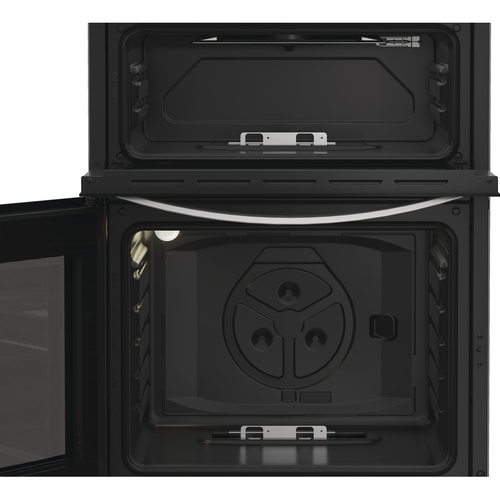 Indesit IDG6GS 60cm Double Oven Gas Cooker in Silver 4 Gas Burners 72L - image 5